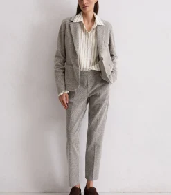 Relaxte jersey tweed blazer