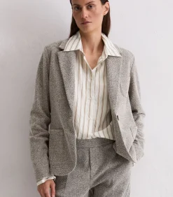 Relaxte jersey tweed blazer