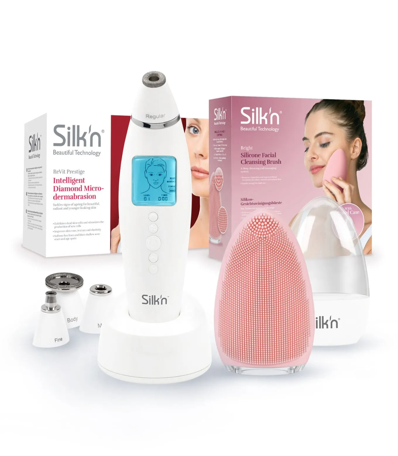 Revit Prestige & Bright pink - Huidverjongingsapparaat - Microdermabrasie - Verwijdert dode huidcellen