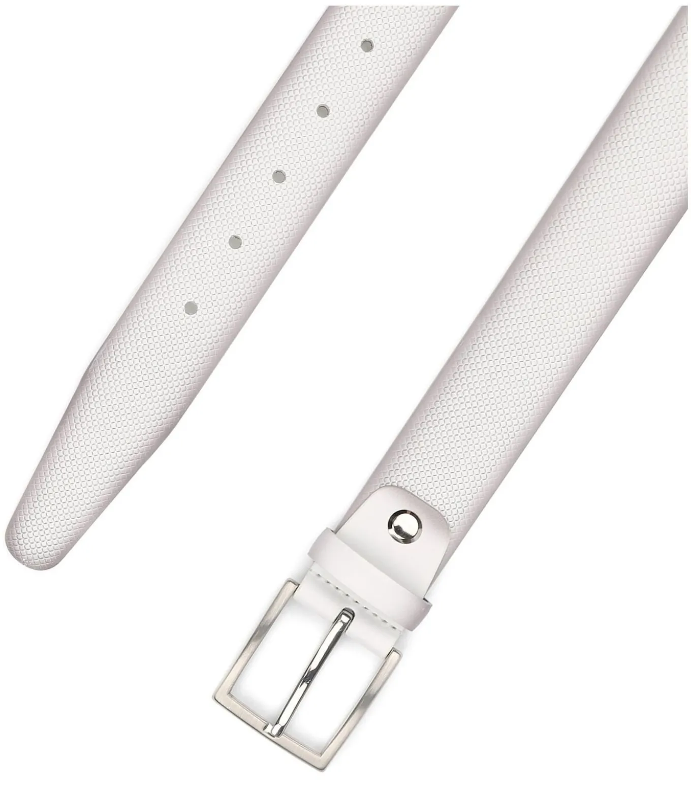 Riem Structuur Leer Wit