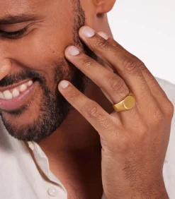 Ring Staal - goudkleurig