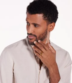 Ring Staal - goudkleurig