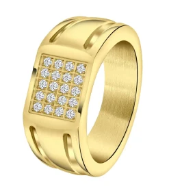 Ring Staal - goudkleurig