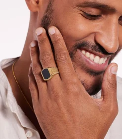 Ring Staal - goudkleurig