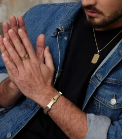 Ring Staal - goudkleurig-zilverkleurig