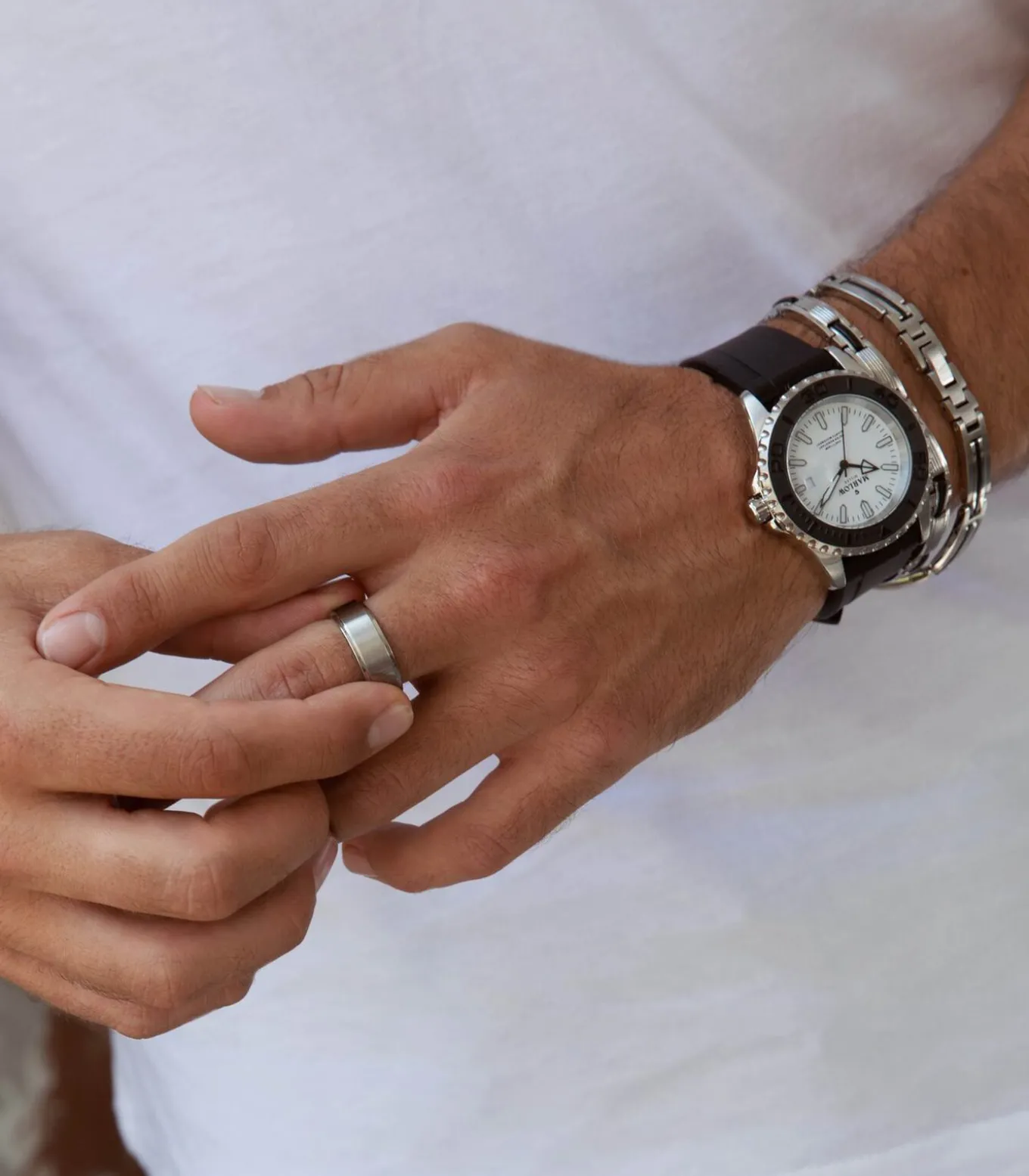 Ring Staal - zilverkleurig