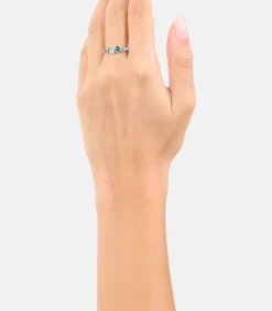 Ring voor dames, 925 Sterling zilver, zirkonia synth.