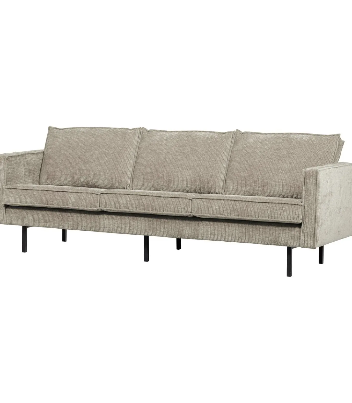 Rodeo Zits Bank - Ribstof - Donkerzand - 85x277x86