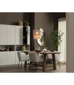 Romee Organische Spiegel - Metaal - Zwart - 100x70x4