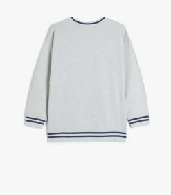 Ronde kraag Applique Gedetailleerd Sweatshirt