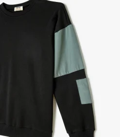 Ronde kraag Met gebruik van twee verschillende stoffen Sweatshirt
