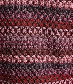 Rood gehaakt T-shirt met lange mouwen