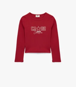 Rood Kinder T-shirt Langemouwen