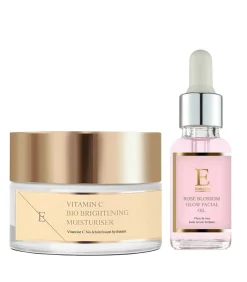 Rose Blossom Glow Gezichtsolie + Vitamine C Bio Brightening Moisturizer