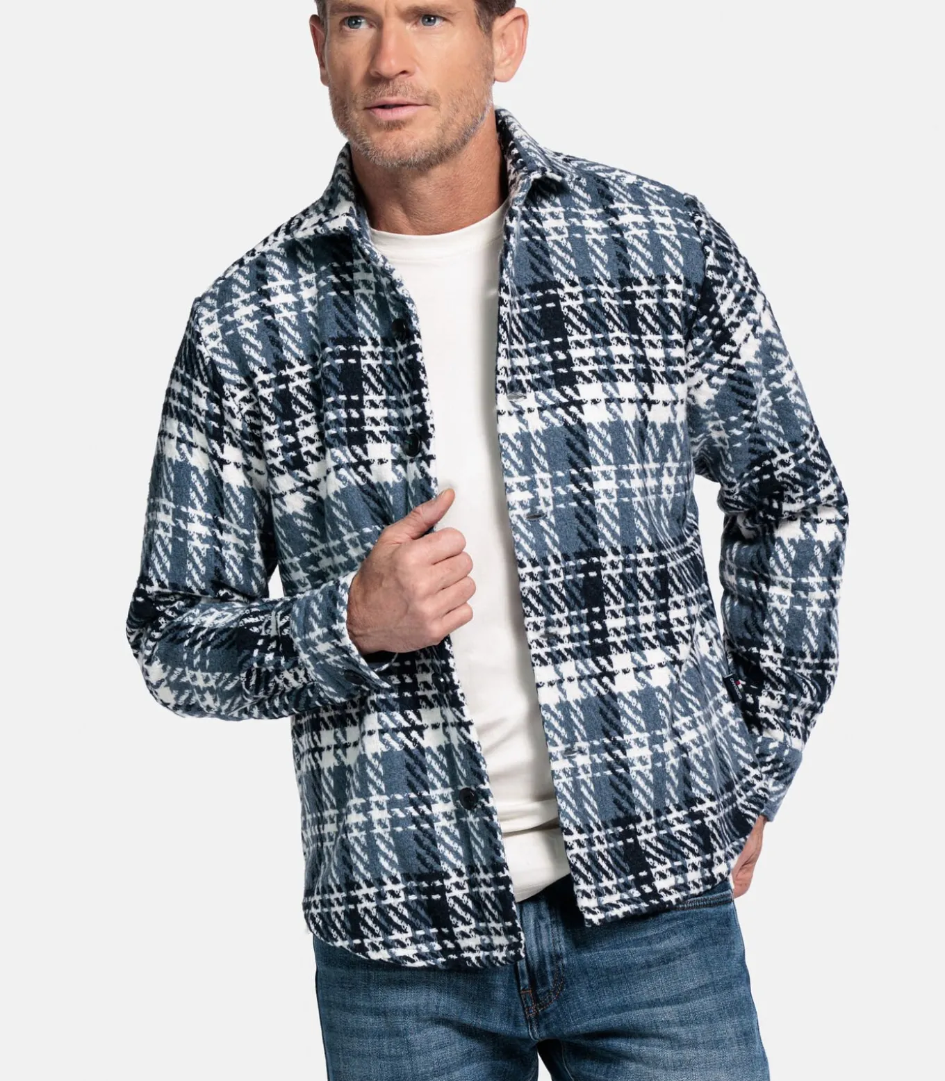 Salmari Visgraat Wolmix Overshirt -