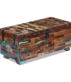 Salontafel kist 80x40x35 cm massief gerecycled hout