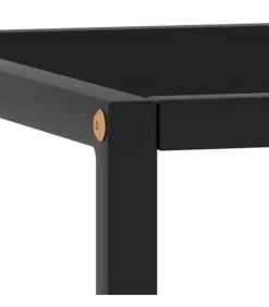 Salontafel met zwart glas 40x40x50 cm zwart