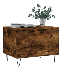Salontafel 60x44,5x45 cm bewerkt hout gerookt eikenkleurig