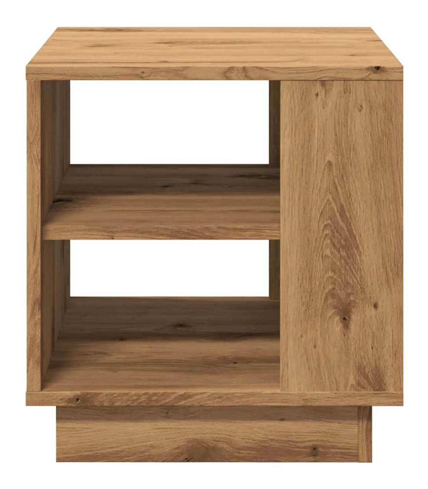 Salontafel 40x40x43 cm bewerkt hout artisanaal eikenkleurig