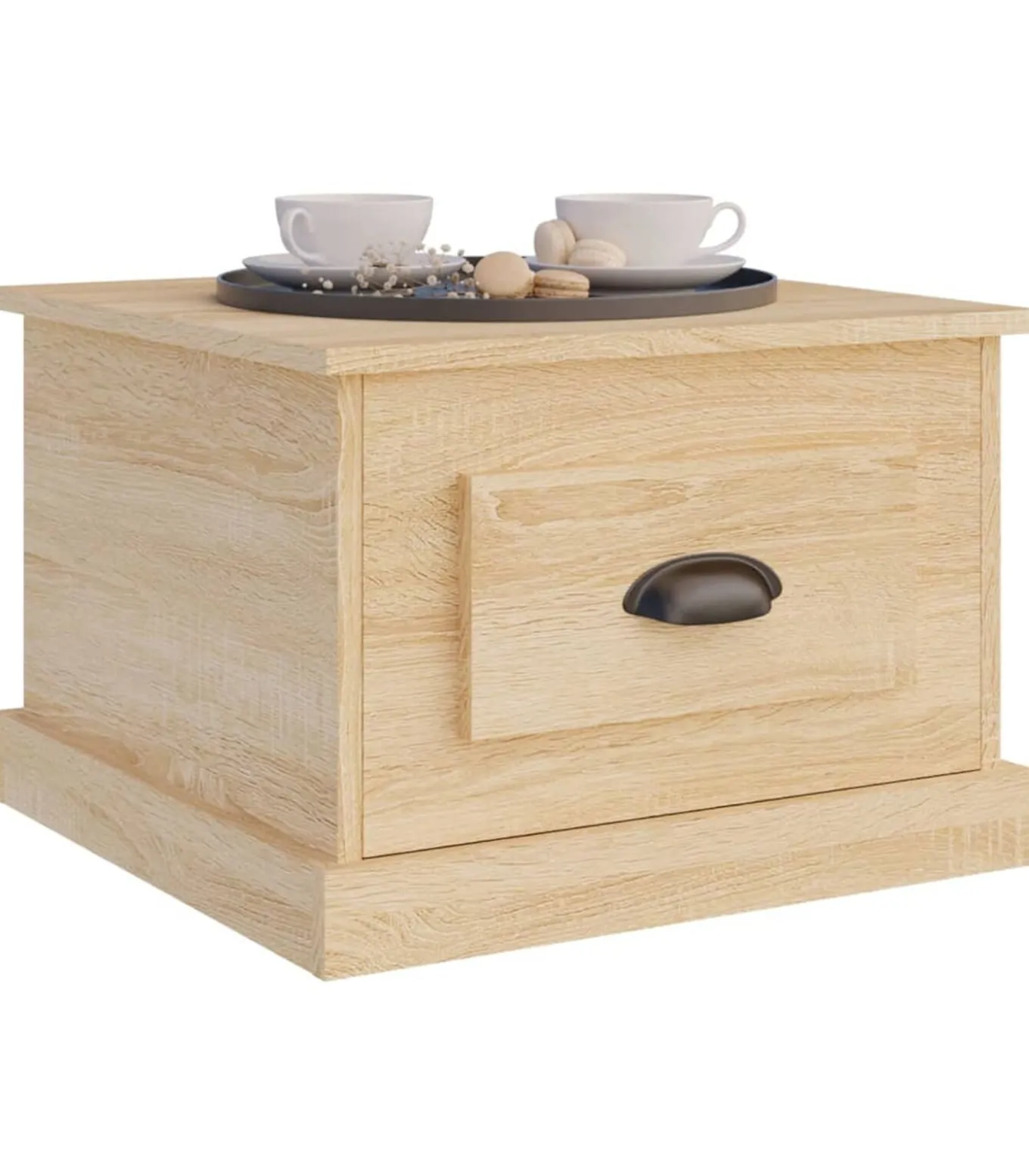 Salontafel 50x50x35 cm bewerkt hout sonoma eikenkleurig