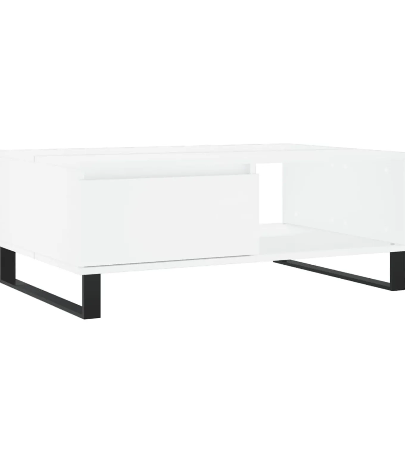 Salontafel 90x60x35 cm bewerkt hout wit