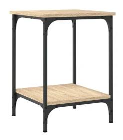 Salontafel 40x40x55 cm bewerkt hout sonoma eikenkleurig