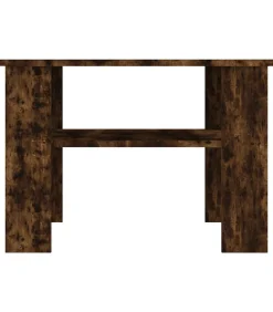 Salontafel 60x60x42 cm bewerkt hout gerookt eikenkleurig