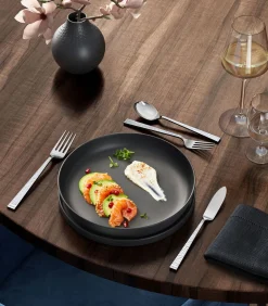 Schaal plat zwart Iconic