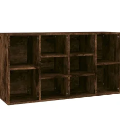 Schoenenbank 103x30x55 cm bewerkt hout gerookt eikenkleurig