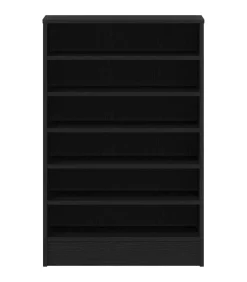 Schoenenkast met plank Zwart eiken 60 x 35 x 92 cm Bewerkt hout