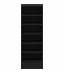 Schoenenkast met plank Zwart eiken 32 x 35 x 90 cm Bewerkt hout