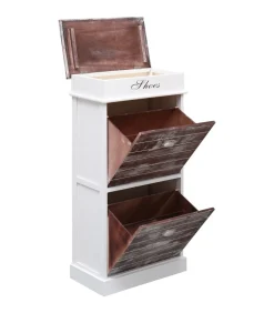 Schoenenkast 50x28x98 cm paulowniahout bruin