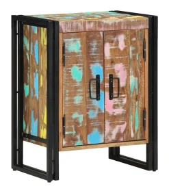 Schoenenkast Zwart 30 x 30 x 40 cm Massief gerecycled hout