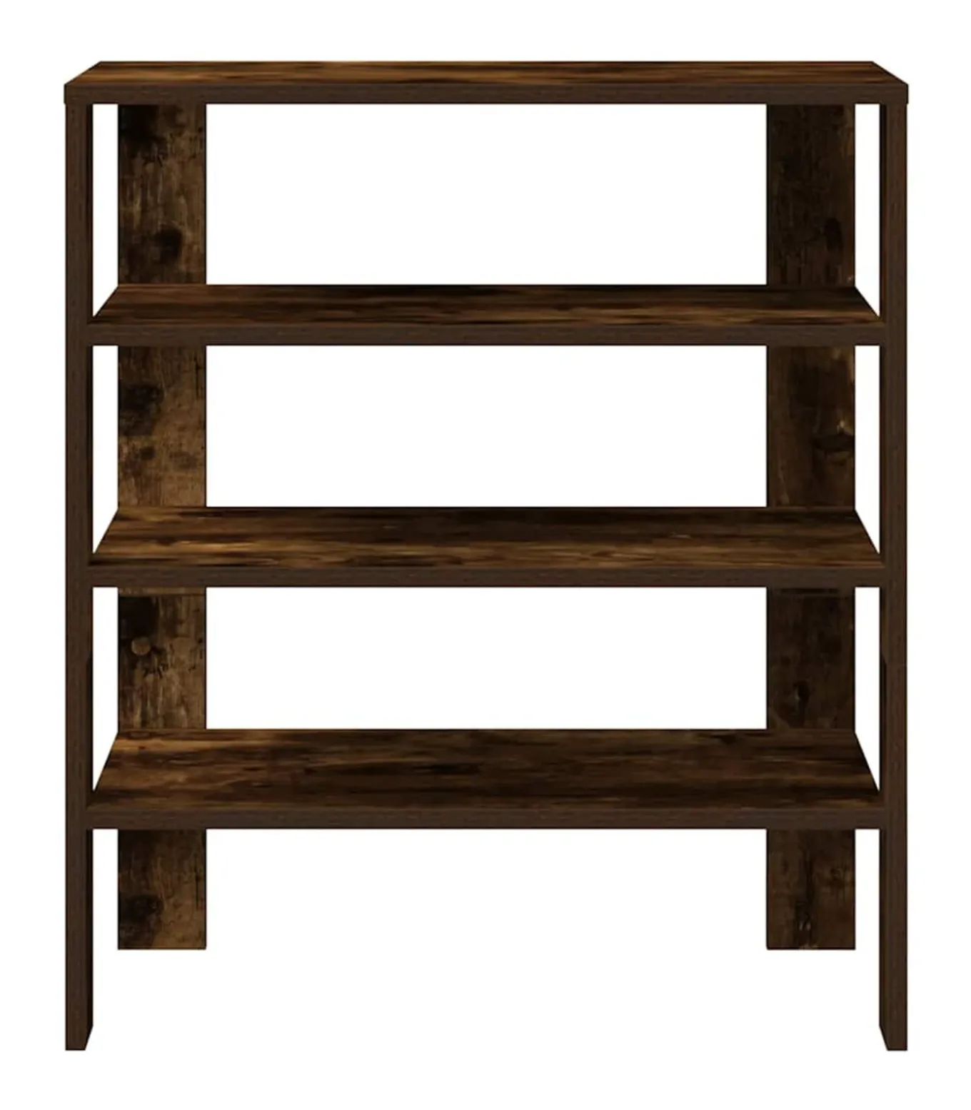 Schoenenrek 61x32x70 cm bewerkt hout gerookt eikenkleurig
