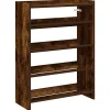 Schoenenrek 60x25x81 cm bewerkt hout gerookt eikenkleurig