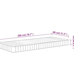 Schuimmatras middelzacht 80x200 cm