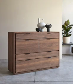 Senson - Massief notenhouten ladekast