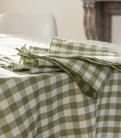 Servet van hennep en katoenmix, PASSION VICHY