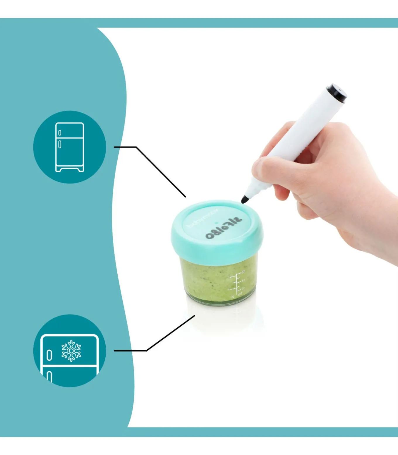 Set van 4 glazen Potjes met Deksel