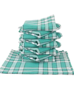 Set van 2 grote katoenen geruite servetten NELLY