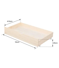 Set van 2 houten opberglades voor bed