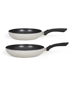 Set van 2 koekenpannen met steenmotief