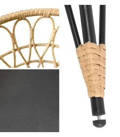 Set van 2 kunststof rotan fauteuils met kussens AIKO