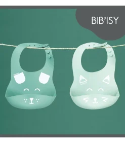 Set van 2 siliconen slabbetjes BIB'ISY
