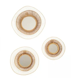 Set van 3 spiegels in organische vorm, 31 cm