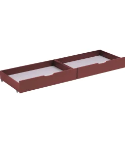 Set van 2 terracotta opbergladen voor bed
