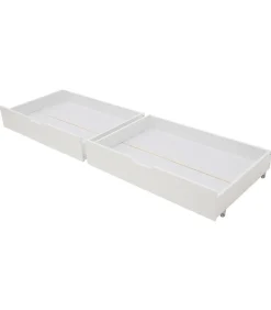 Set van 2 witte opberglades voor bed