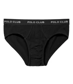 Set van drie slips, zwart, grijs en marineblauw, met Polo Club-detail