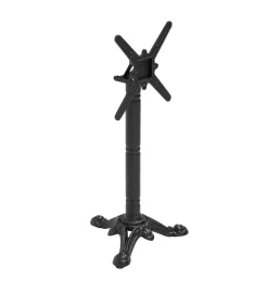 Set van zwart marmeren verstelbare terrastafel en 2 rode stoelen