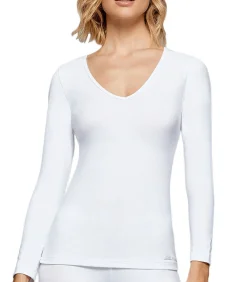 Shirt met V-hals en lange mouwen Thermo